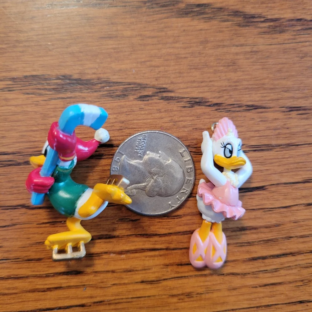 Walt Disney Prod. Vintage Pluto & Disney Donald & Daisy Duck Mini Ornaments